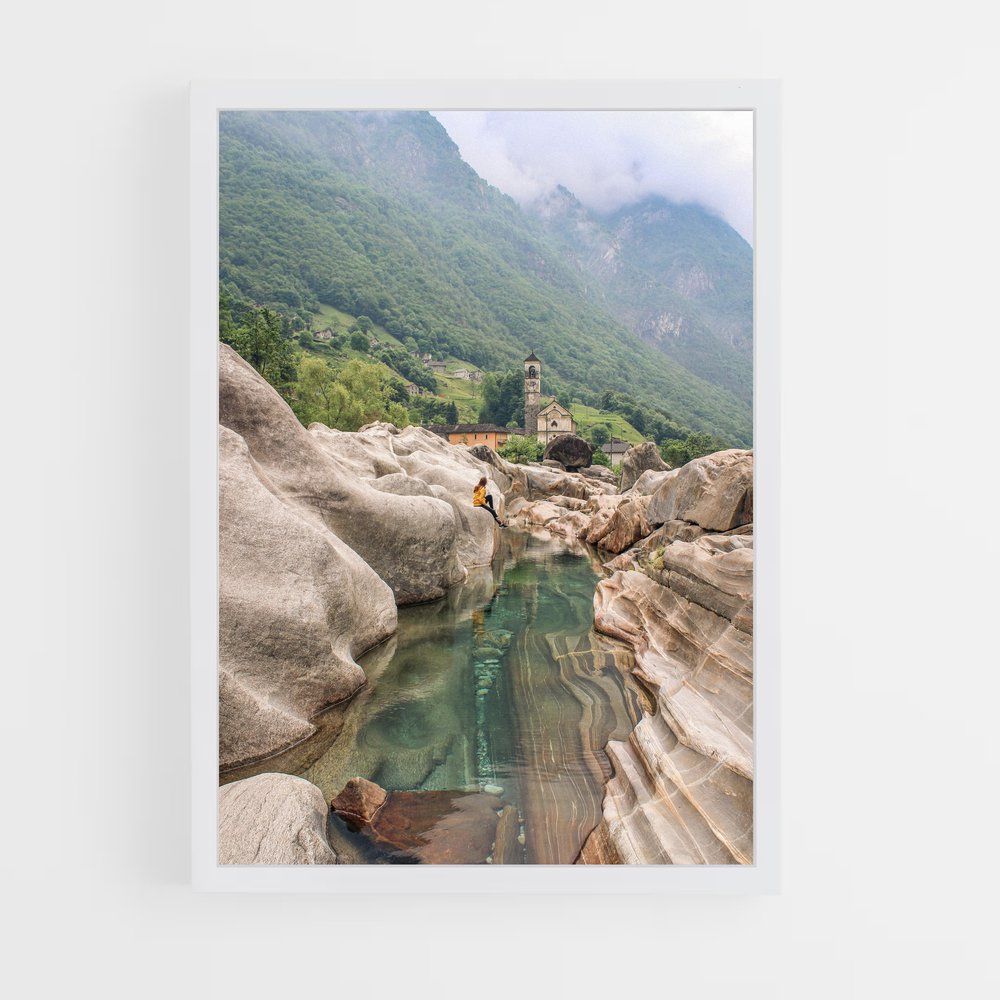 Poster Émeraude des Alpes – affiche Saut à l’élastique (vue 3)